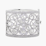 Wide diamond cuff bangle