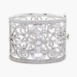 Wide diamond cuff bangle