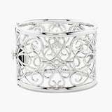 Wide diamond cuff bangle