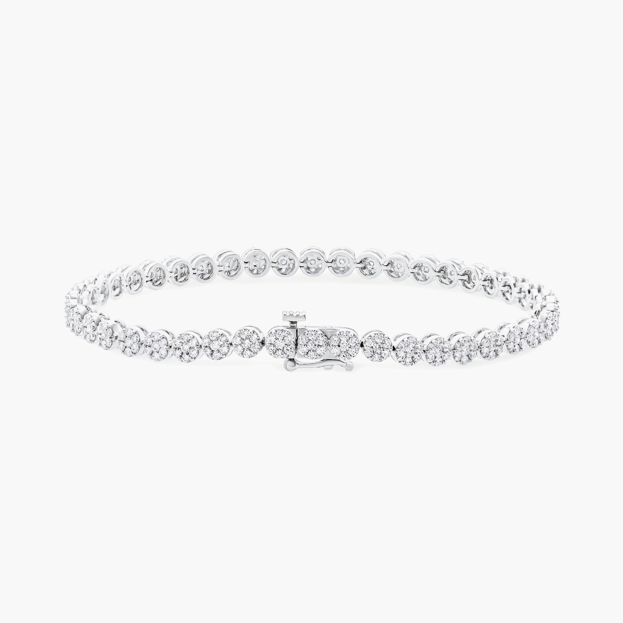 Diamond flower bracelet