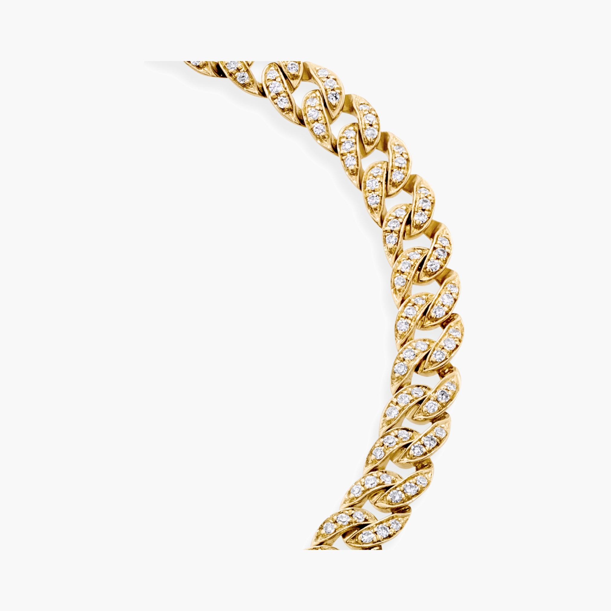 Diamond curb link bracelet