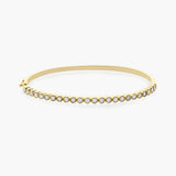 Bezel set diamond bangle