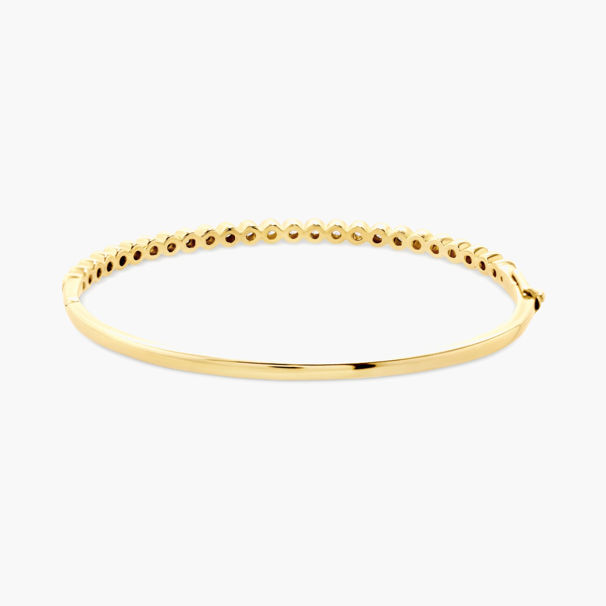 Bezel set diamond bangle