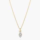 Illusion set navette diamond pendant