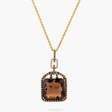 Smokey Quartz and diamond pendant