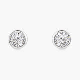 Diamond stud earrings w diam frame