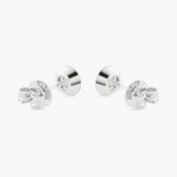 Diamond stud earrings w diam frame