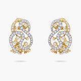 Fancy 2 tone diamond FB earrings