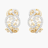 Fancy 2 tone diamond FB earrings