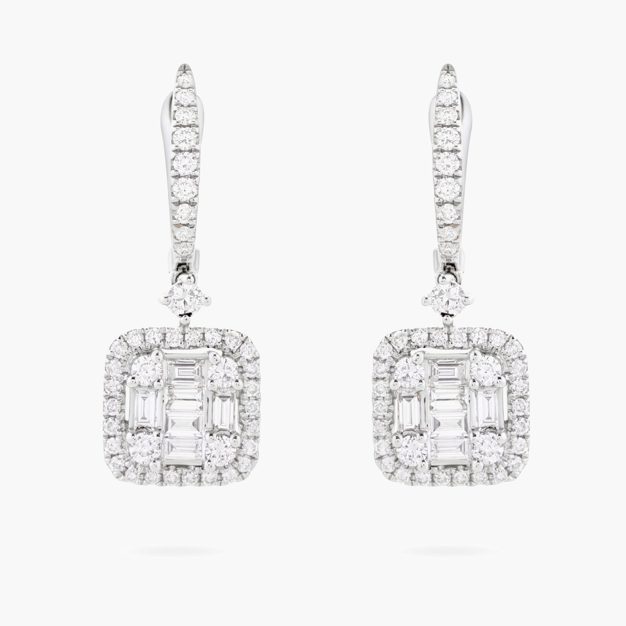 Diamond illusion drop earrings