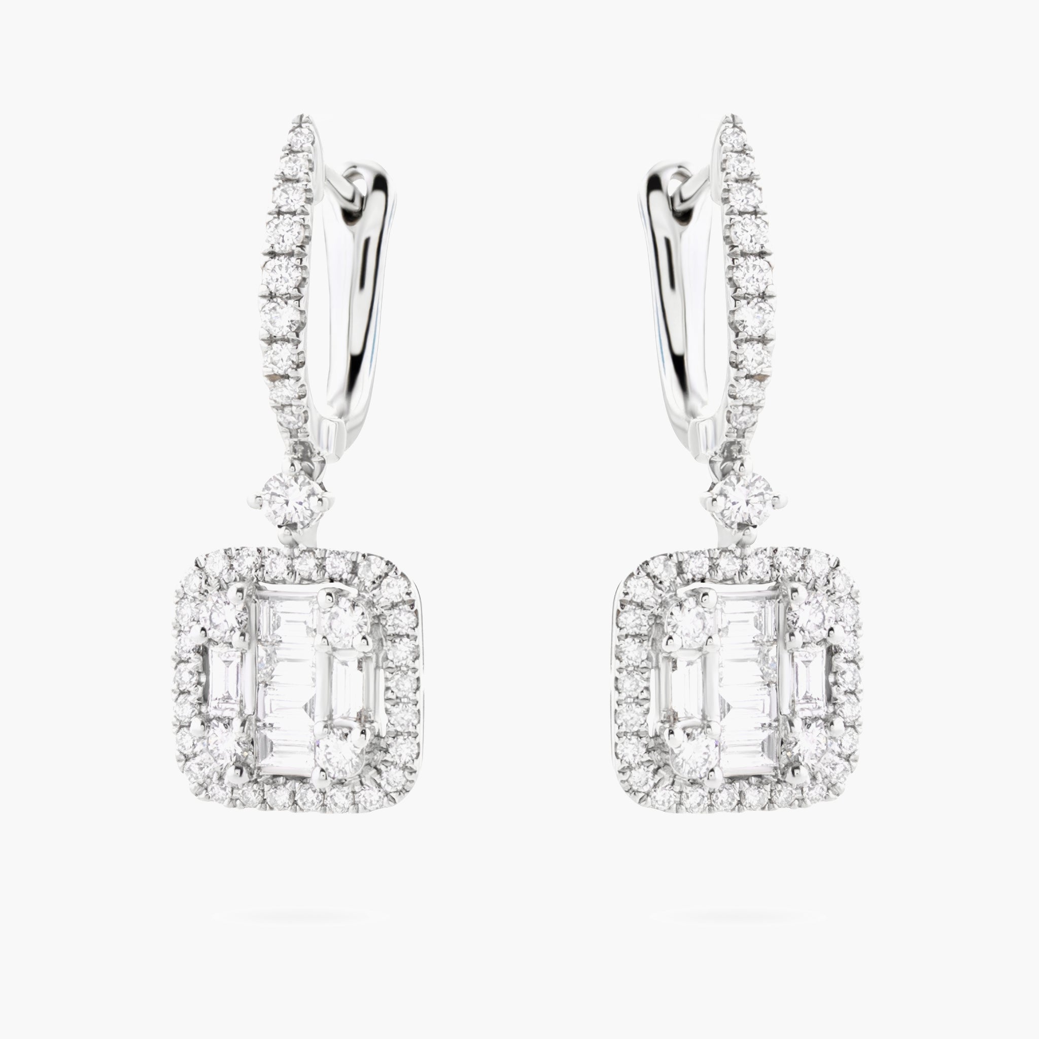 Diamond illusion drop earrings