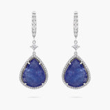 Tanzanite & diamond drop earrings