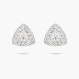 Triangle diamond stud earrings