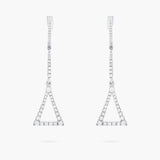 Triangle diamond drop earrings