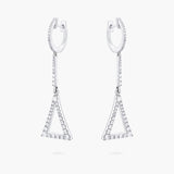 Triangle diamond drop earrings