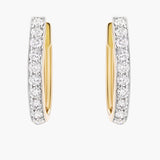 Oval diamond hoop earrings 2