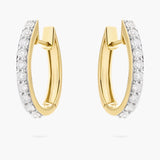 Oval diamond hoop earrings 2