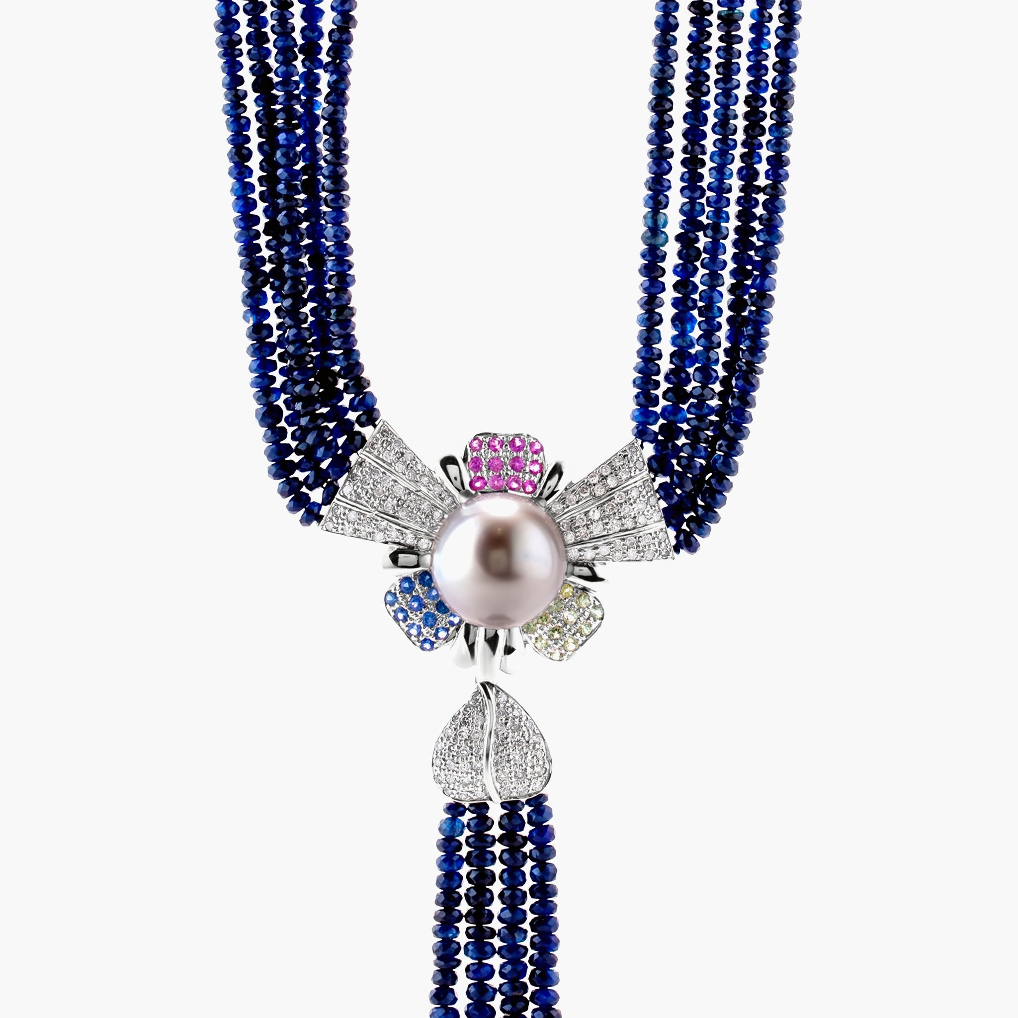 Sapphire diam &South Sea necklace