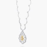 Diamond scalloped necklace w diamond scalloped pendant