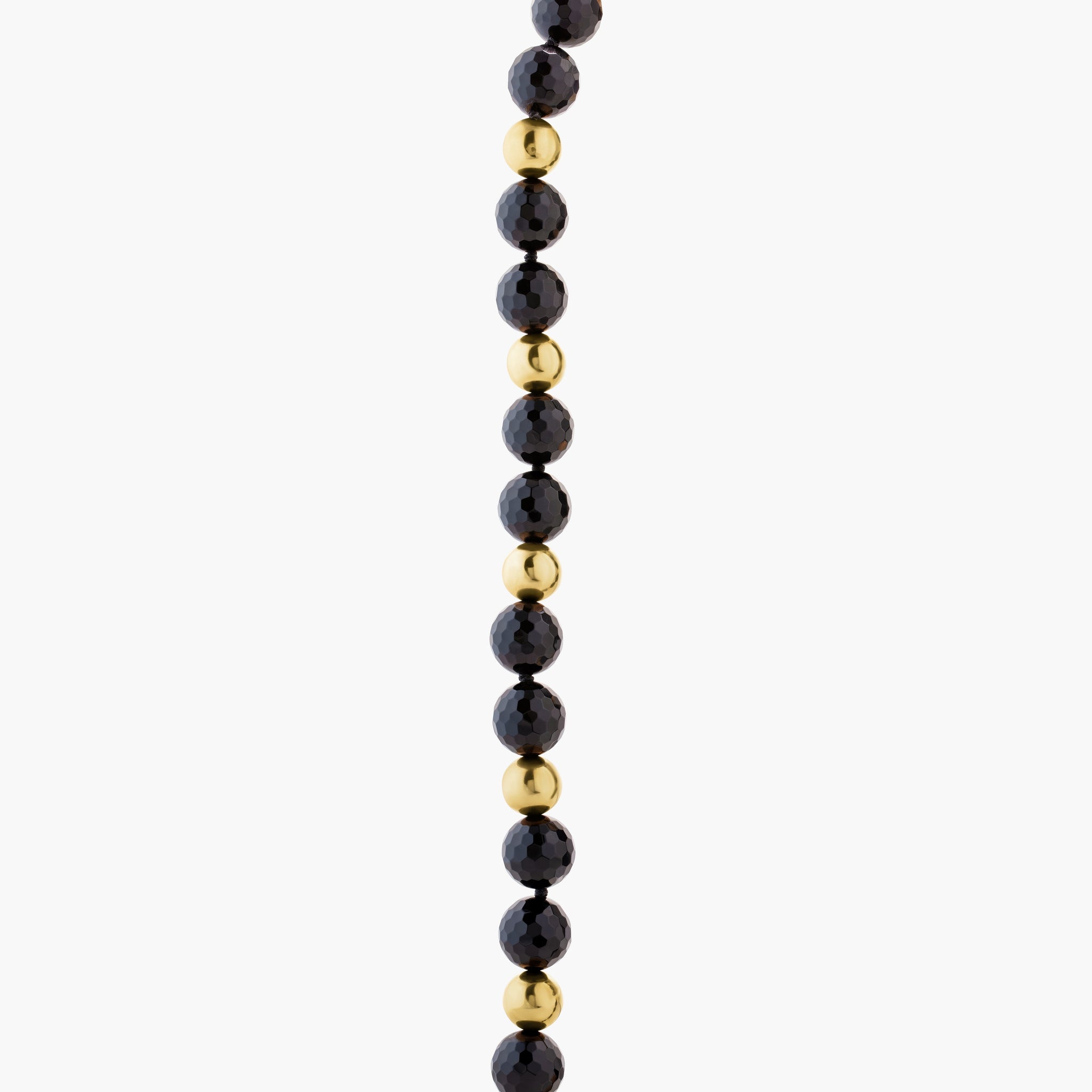 Onyx & gold bead necklace