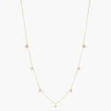 Diamond bezel set drop necklace