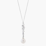 Diamond and south sea pearl drop necklace