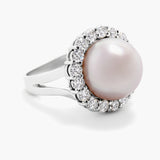 South sea pearl and diamond ring