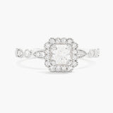 Cushion cut diamond ring