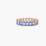 Blue sapphire band ring