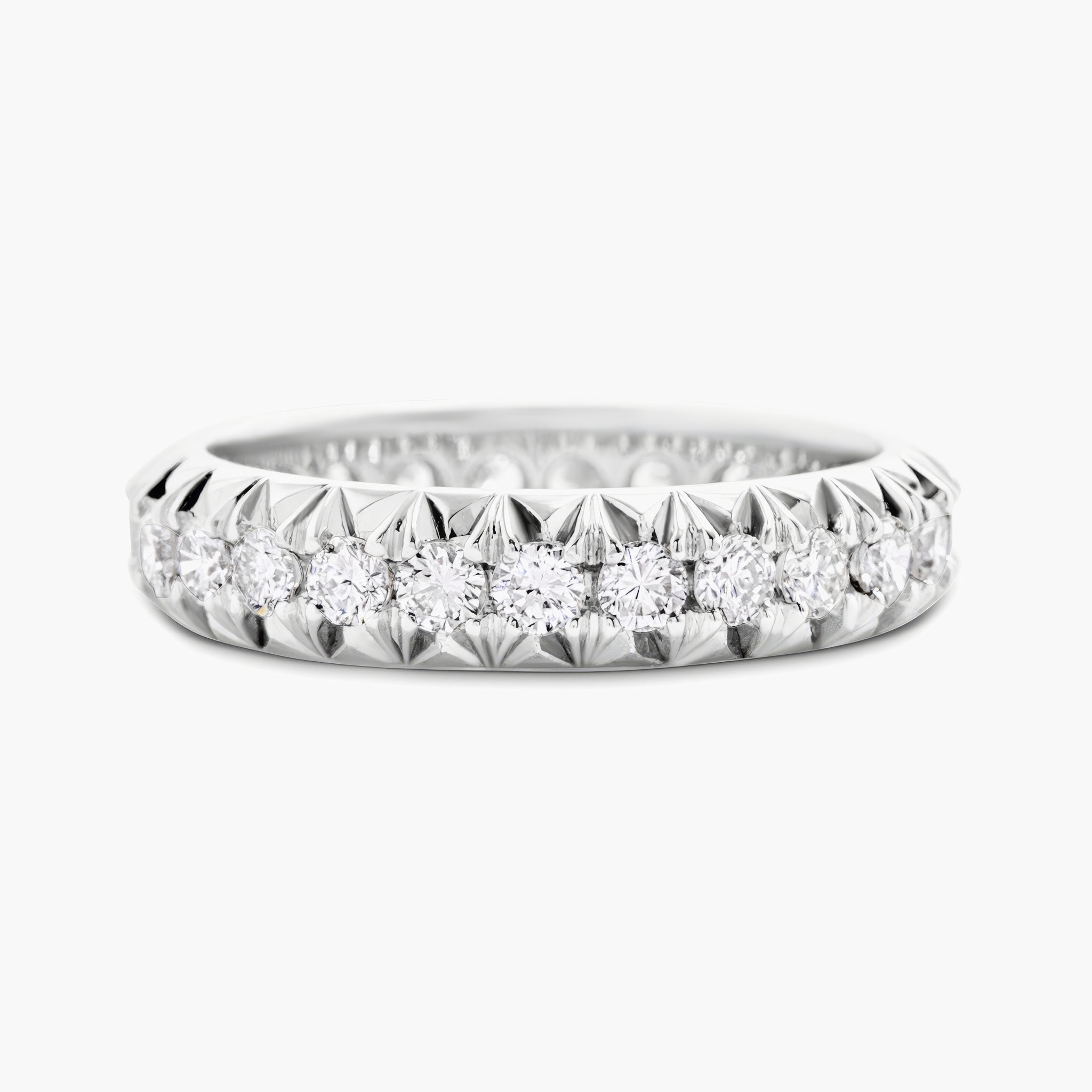 French cut diamond eternity band