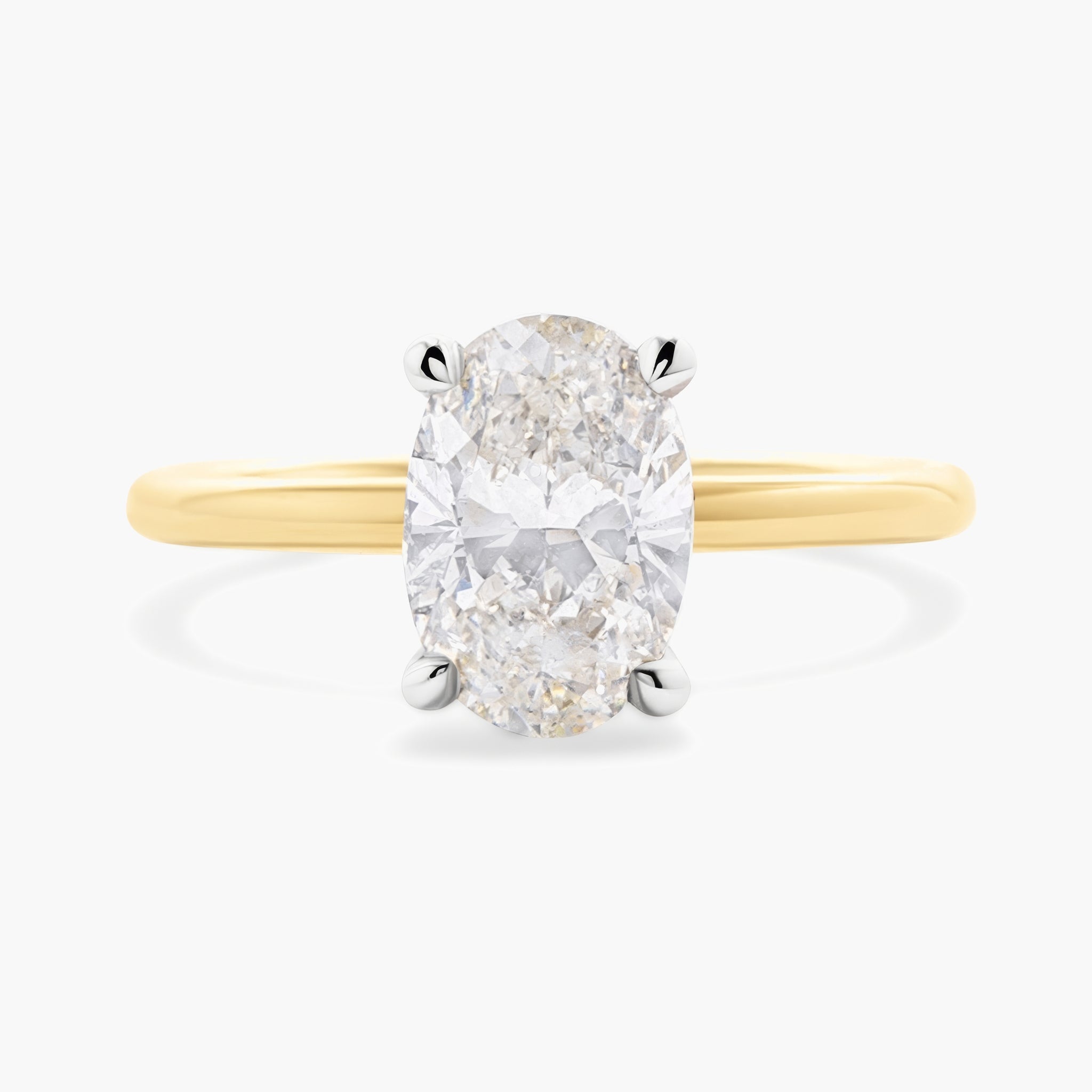 Oval diamond engagement ring