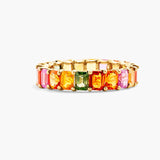 Multi colour sapphire band